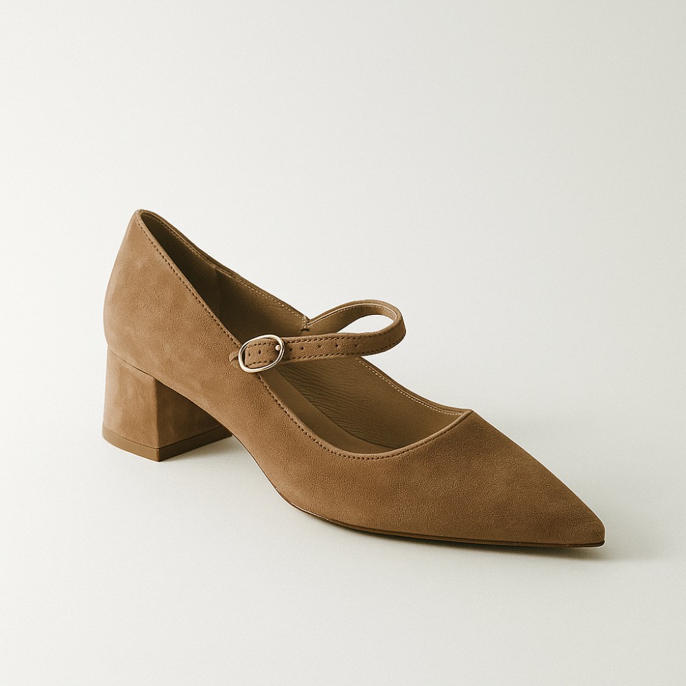 Классические туфли Mary Jane на блочном каблуке с ремешком Rylko (Польша) модель 5972