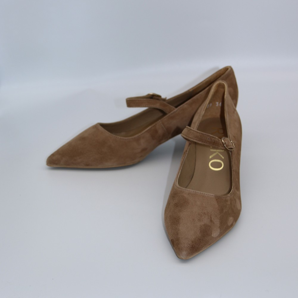 Классические туфли Mary Jane на блочном каблуке с ремешком Rylko (Польша) модель 5972