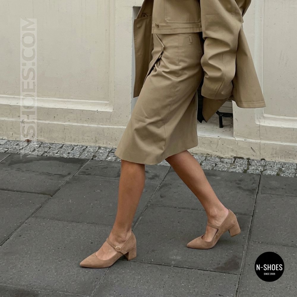 Elegant Beige Mary Jane Rylko 847 B4BM1-T1-6TWF 36847 5972