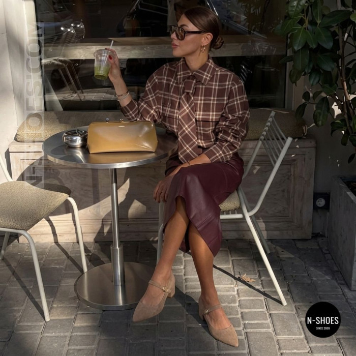 Вишукані бежеві Mary Jane Rylko 847 B4BM1-T1-6TWF 36847 5972