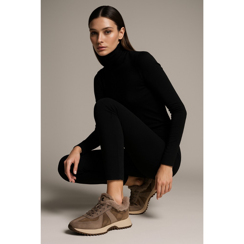 Жіночі зимові кросівки Allsy Lonza Brown модель 5976