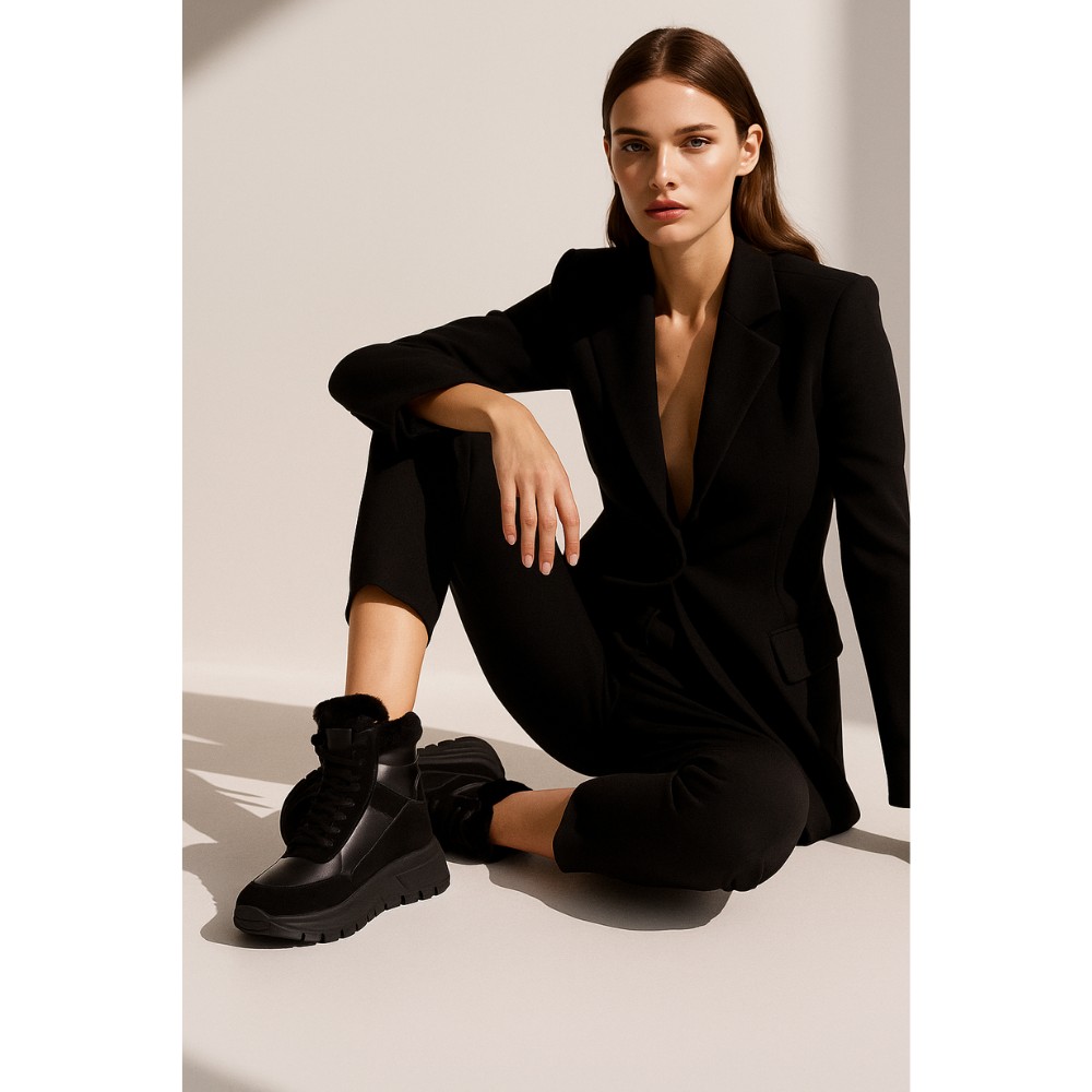 Жіночі зимові черевики Allsy Lonza 204146 Black модель 5979