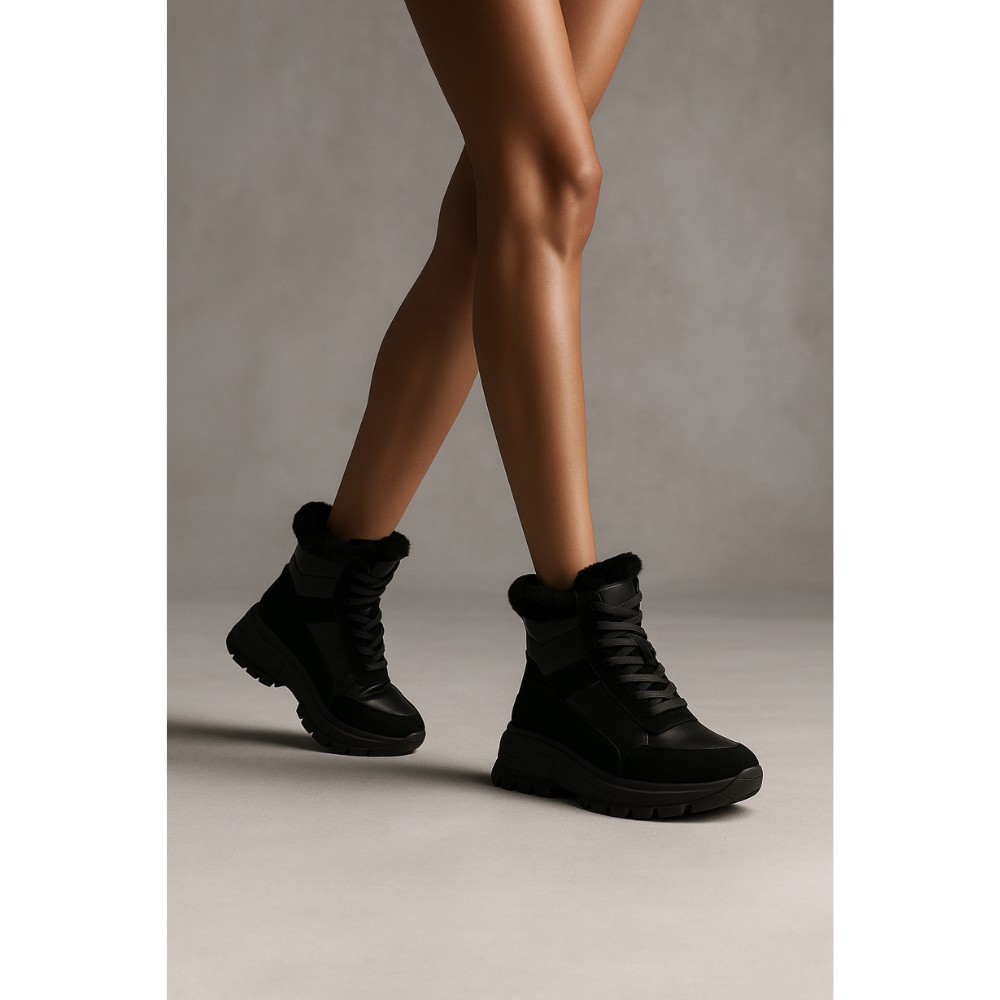 Жіночі зимові черевики Allsy Lonza 204146 Black модель 5979