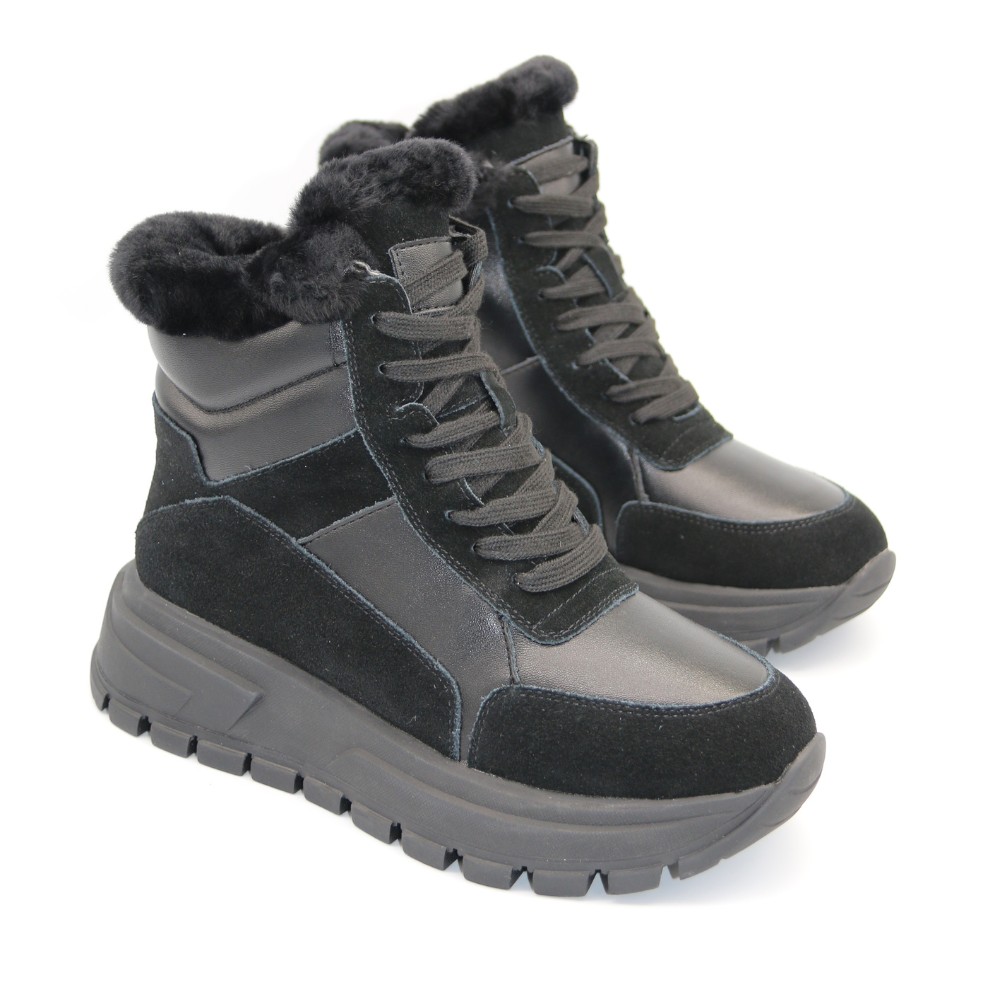 Жіночі зимові черевики Allsy Lonza 204146 Black модель 5979