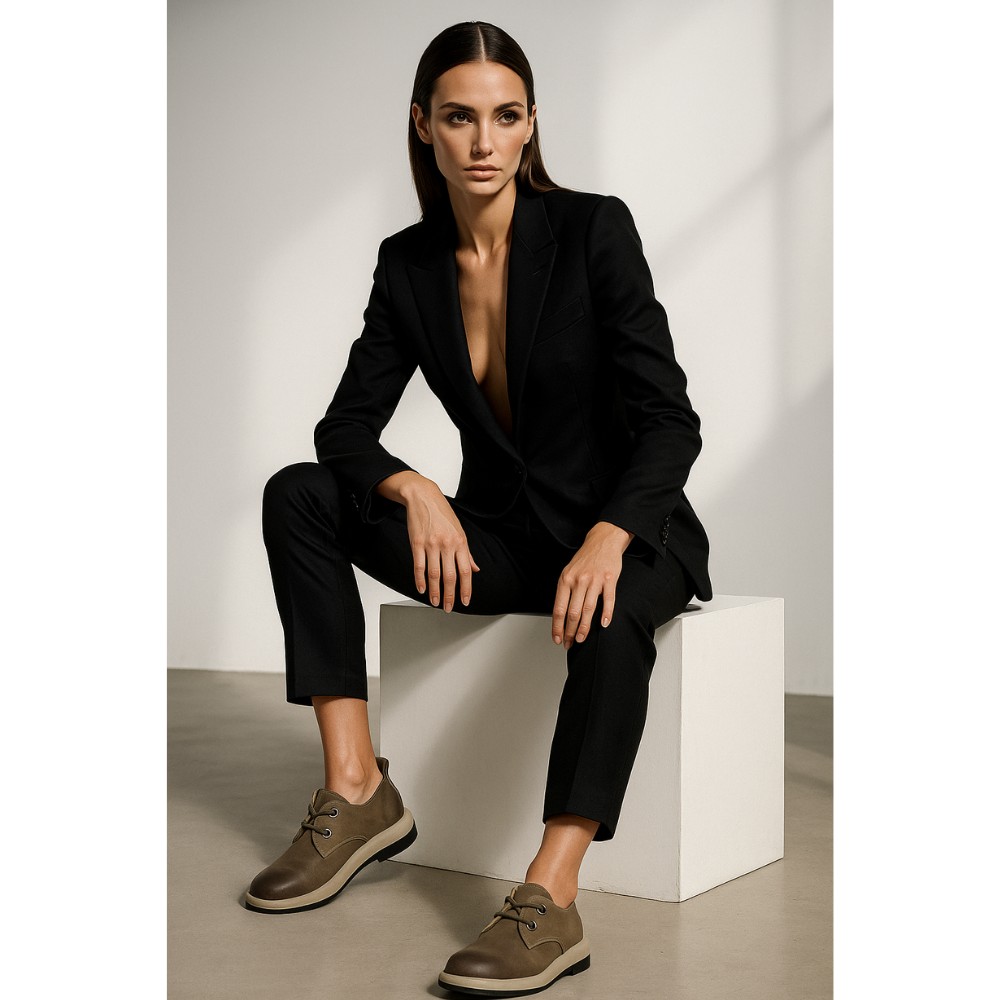 Туфлі жіночі коричневі Allsy Lonza Grey 206130 модель 5982