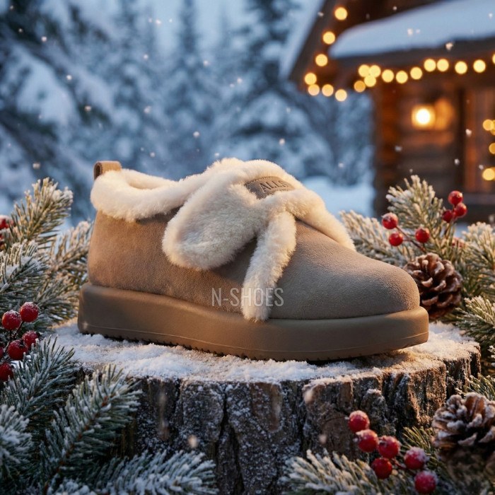 Women's Winter Allsy Lonza Suede Ugg Boots with Velcro