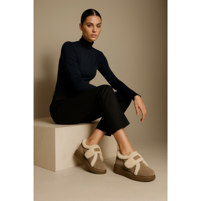 Women's Winter Allsy Lonza Suede Ugg Boots with Velcro
