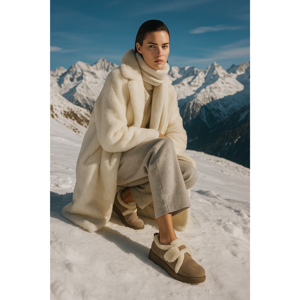 Жіночі зимові уггі Allsy Lonza із замші на липучці модель 5985