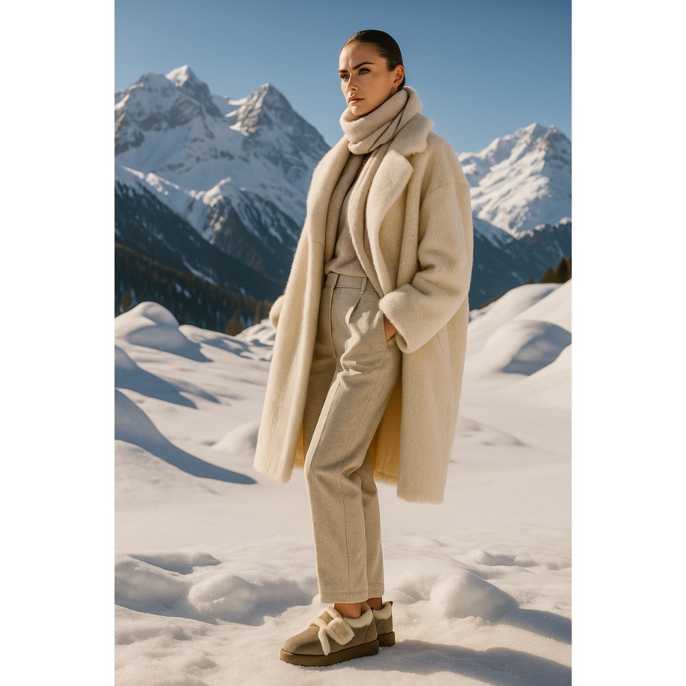 Жіночі зимові уггі Allsy Lonza із замші на липучці модель 5985