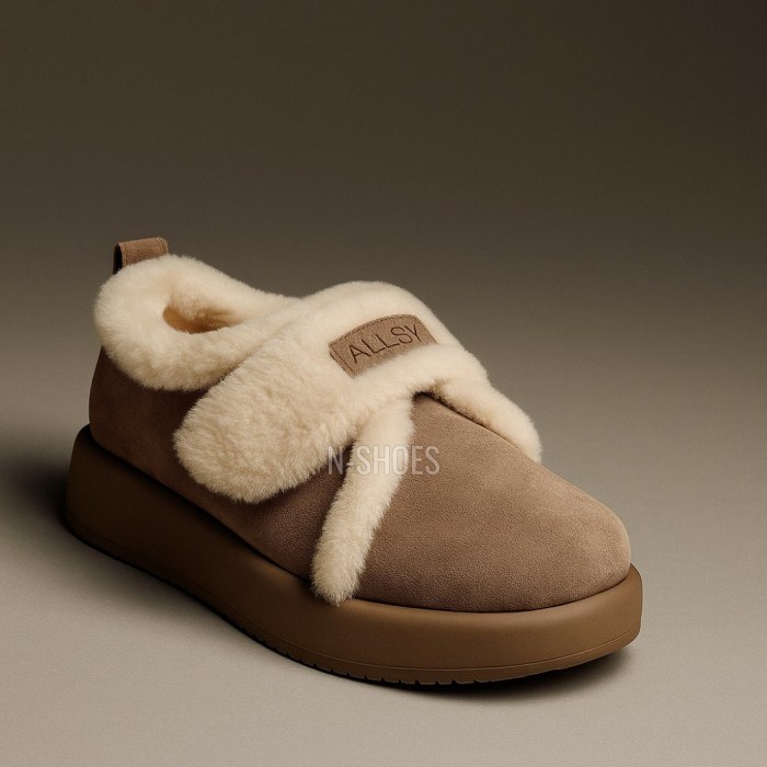 Women's Winter Allsy Lonza Suede Ugg Boots with Velcro