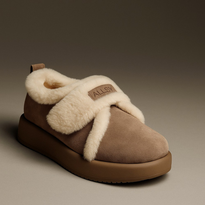 Women's Winter Allsy Lonza Suede Ugg Boots with Velcro