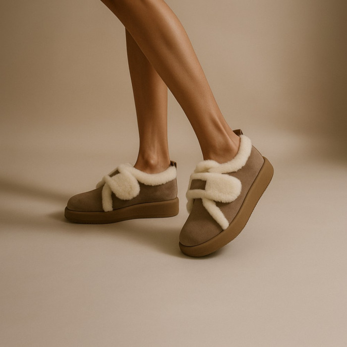 Women's Winter Allsy Lonza Suede Ugg Boots with Velcro