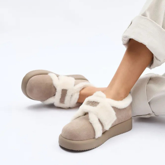 Women's Winter Allsy Lonza Suede Ugg Boots with Velcro