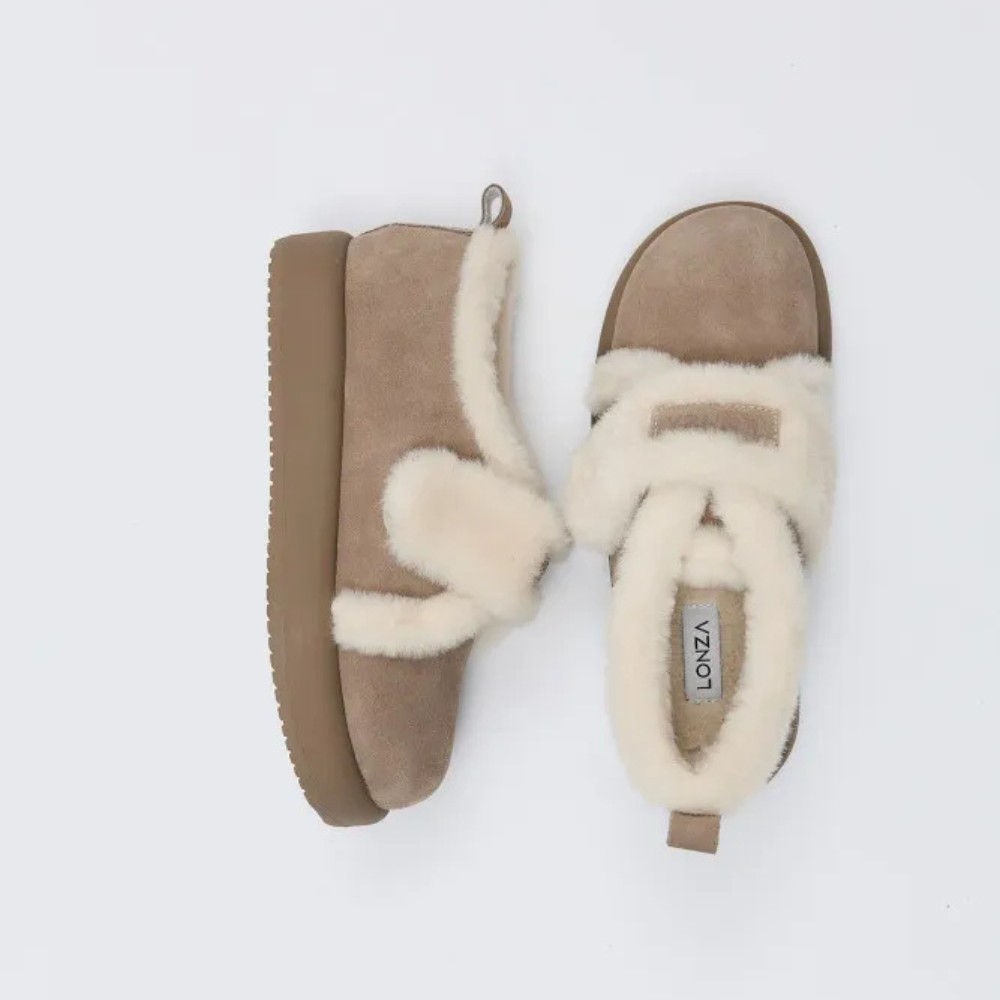 Жіночі зимові уггі Allsy Lonza із замші на липучці модель 5985