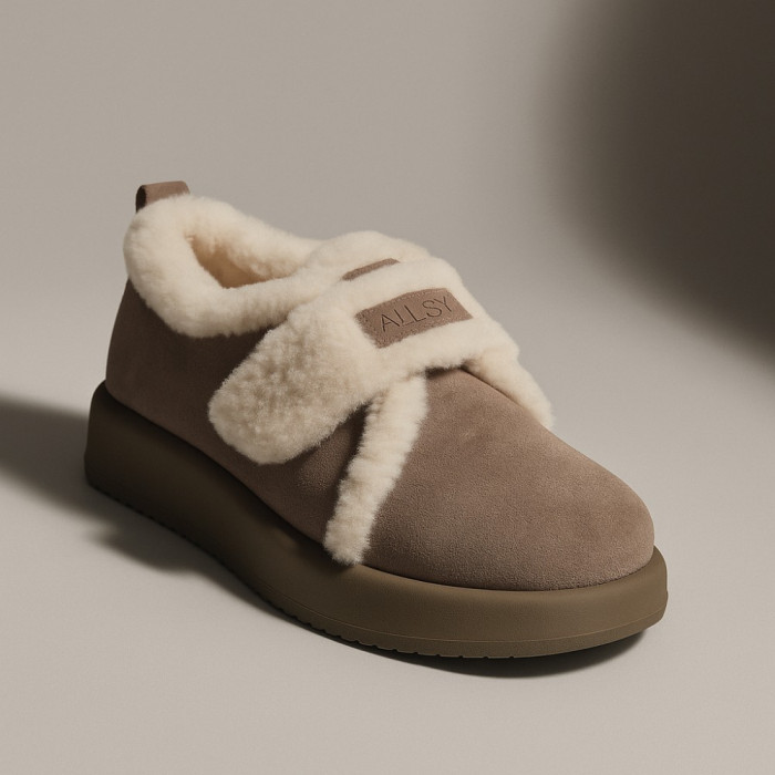 Women's Winter Allsy Lonza Suede Ugg Boots with Velcro