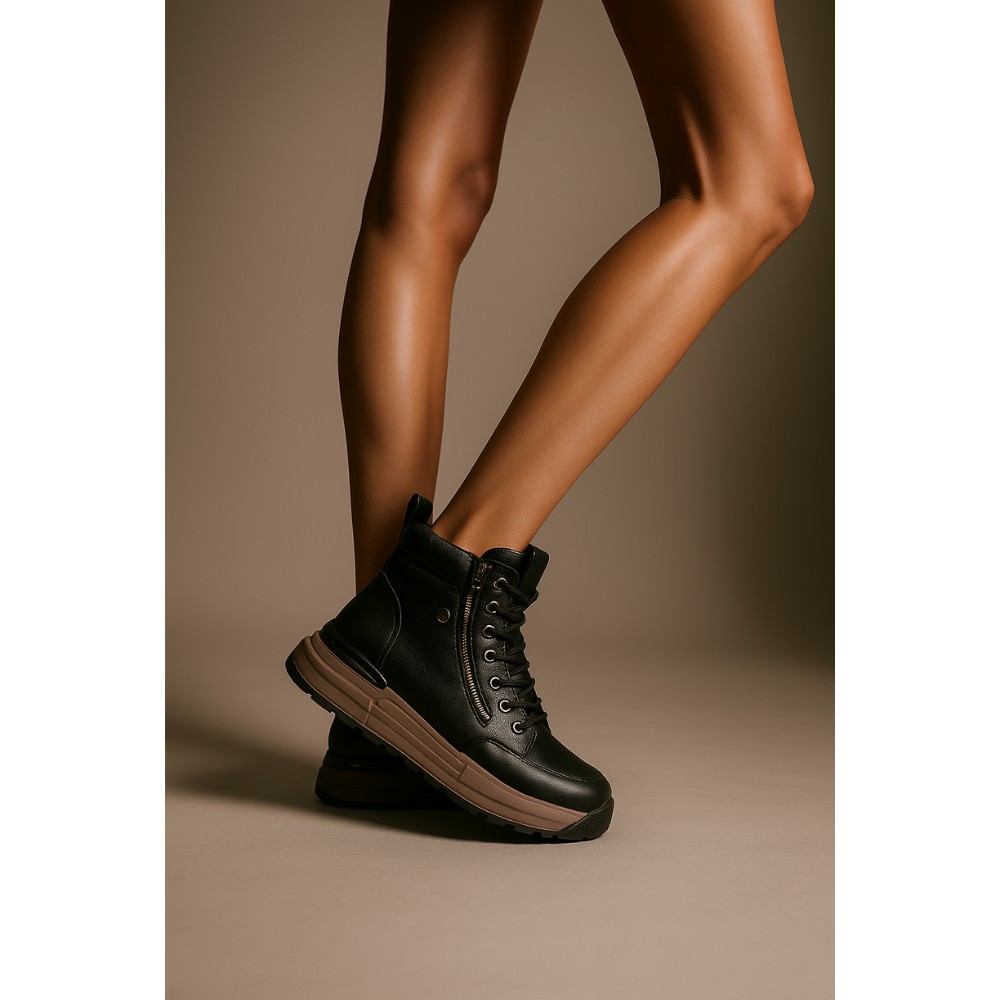 Жіночі зимові черевики Allsy Lonza 203264 з цигейкою модель 5986