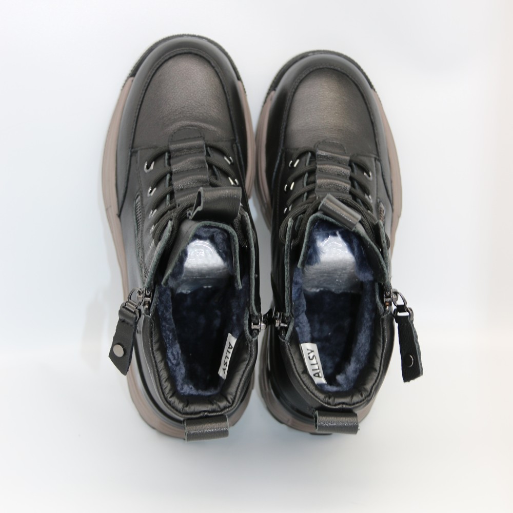 Жіночі зимові черевики Allsy Lonza 203264 з цигейкою модель 5986