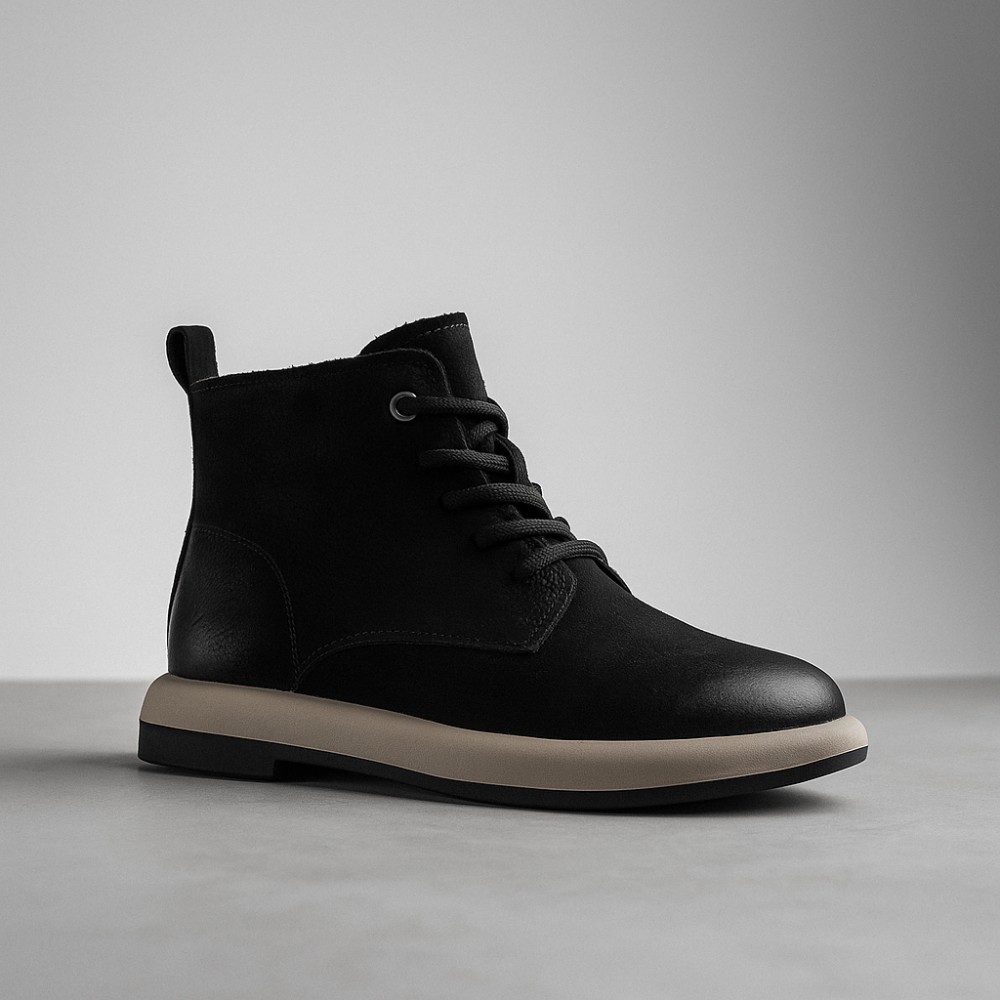 Женские демисезонные ботинки Allsy Lonza 204022 из натурального нубука модель 5988