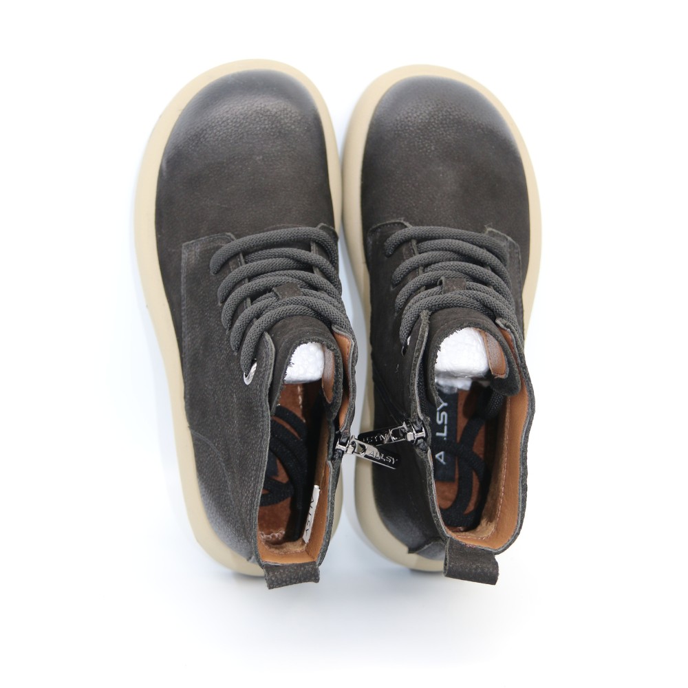 Женские демисезонные ботинки Allsy Lonza 204022 из натурального нубука модель 5988