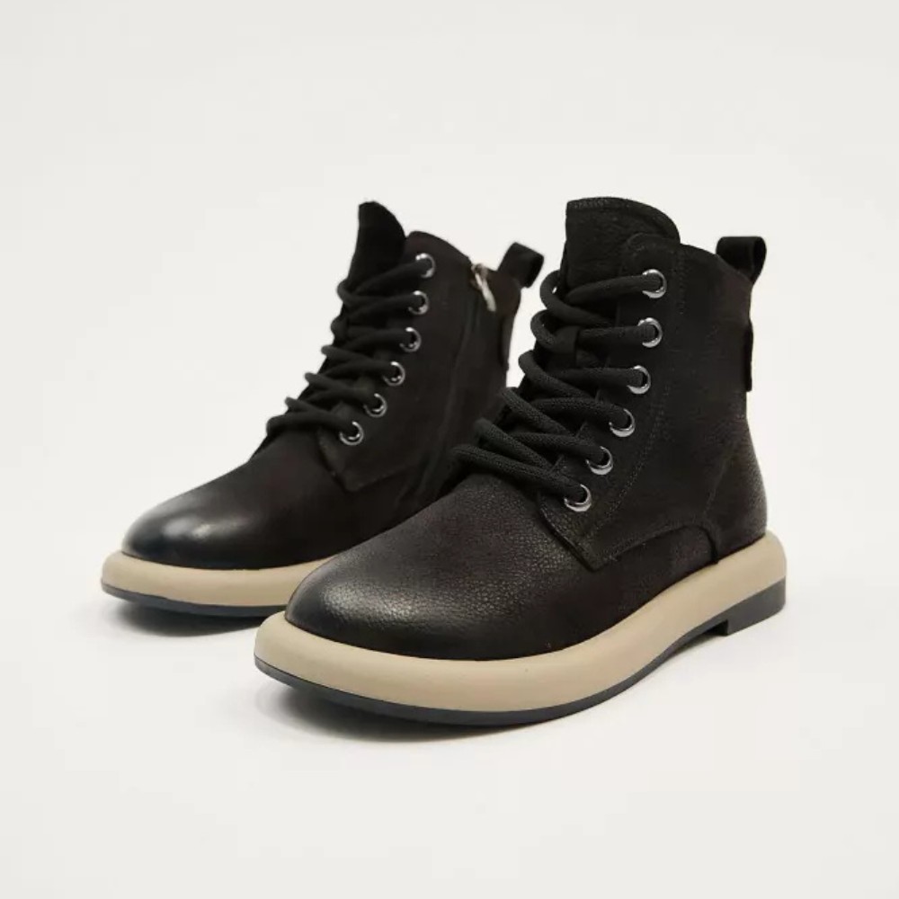 Женские демисезонные ботинки Allsy Lonza 204022 из натурального нубука модель 5988