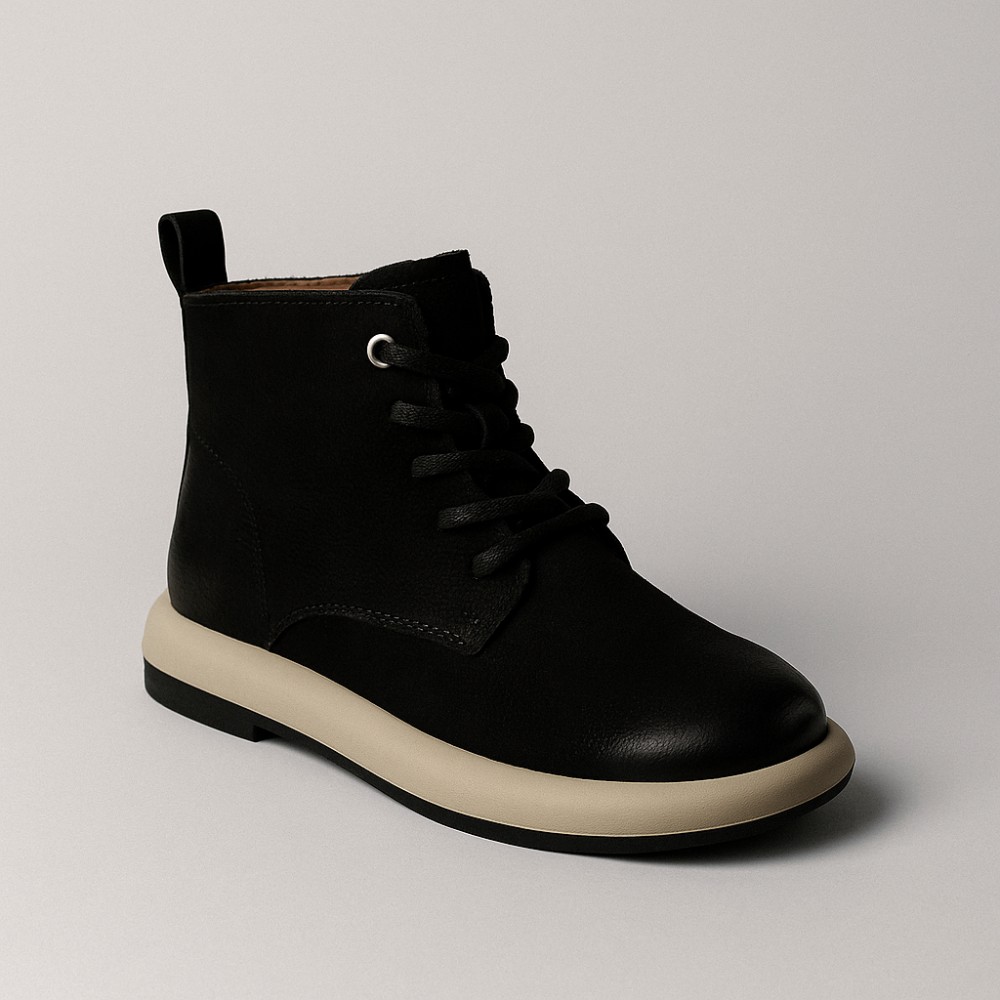 Женские демисезонные ботинки Allsy Lonza 204022 из натурального нубука модель 5988