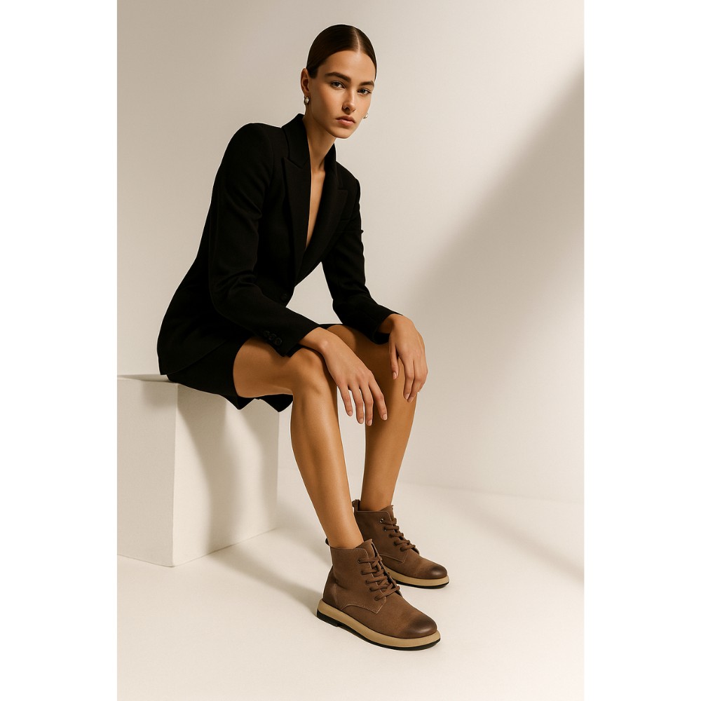 Комфортні жіночі ботинки Allsy Lonza 204027 25Z53R002-6 5989 з нубуку