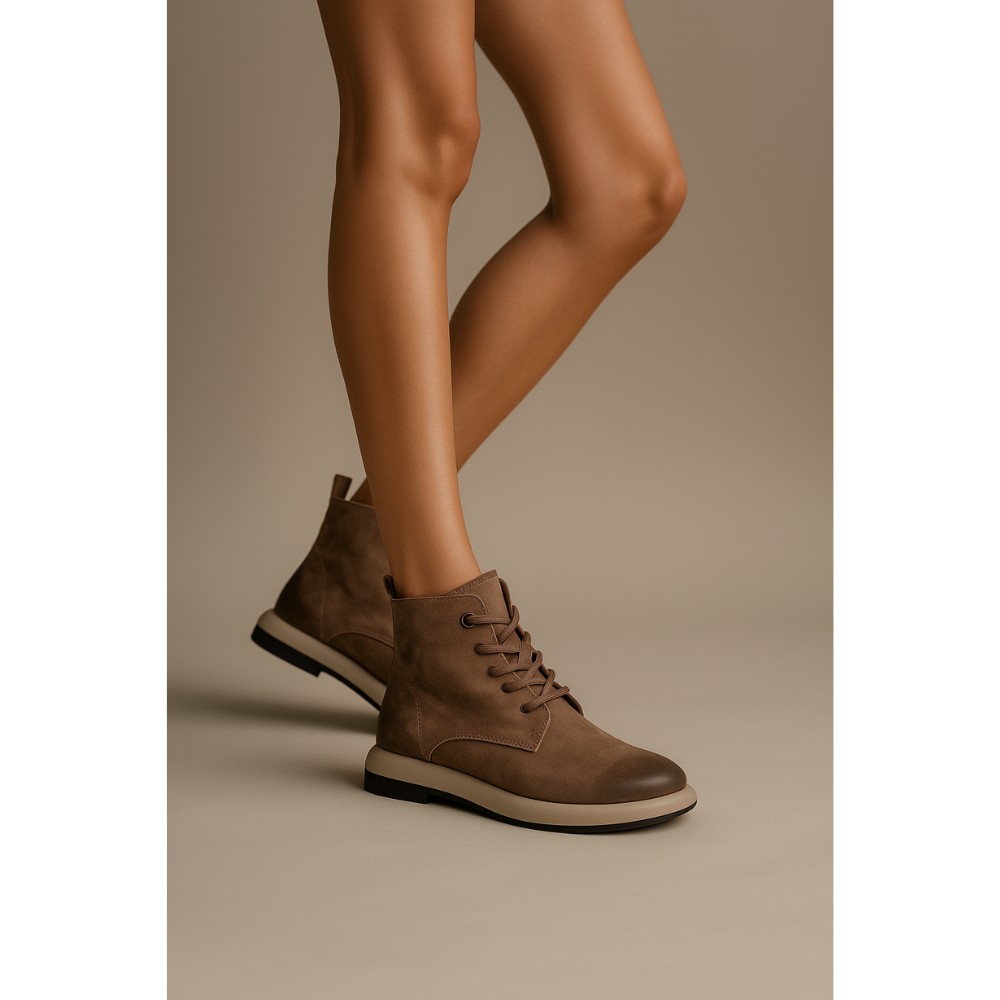 Комфортні жіночі ботинки Allsy Lonza 204027 25Z53R002-6 5989 з нубуку