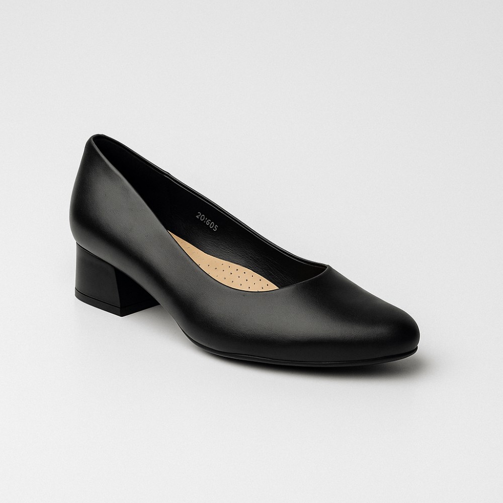Women’s Black Leather Pumps Sala 20356-08 5990