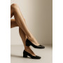 Women’s Black Leather Pumps Sala 20356-08 5990