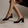 Women’s Black Leather Pumps Sala 20356-08 5990