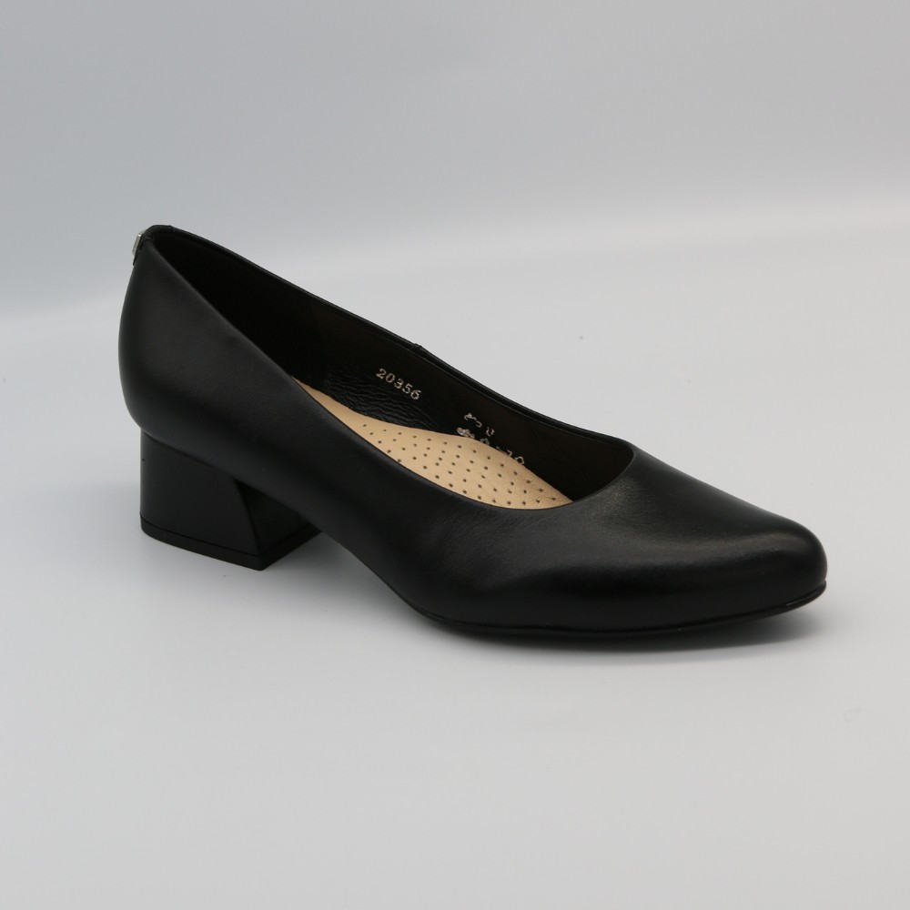 Women’s Black Leather Pumps Sala 20356-08 5990