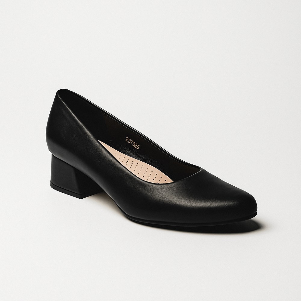 Women’s Black Leather Pumps Sala 20356-08 5990