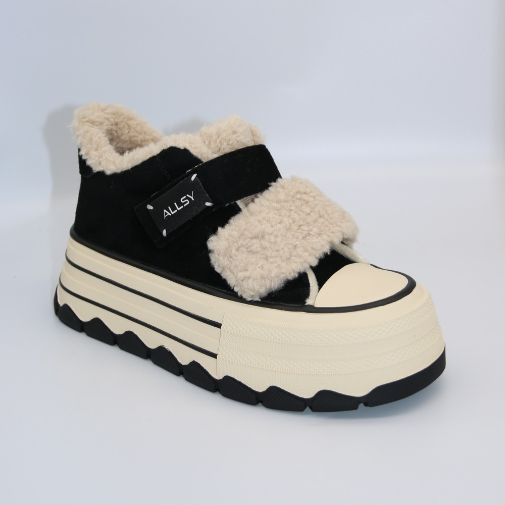 Жіночі чорні черевики Allsy Lonza Glissane 204929 202059 624D150-3 5991 з липучкою