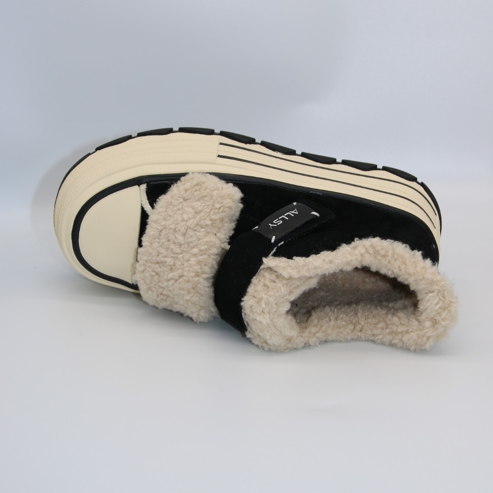 Жіночі чорні черевики Allsy Lonza Glissane 204929 202059 624D150-3 5991 з липучкою