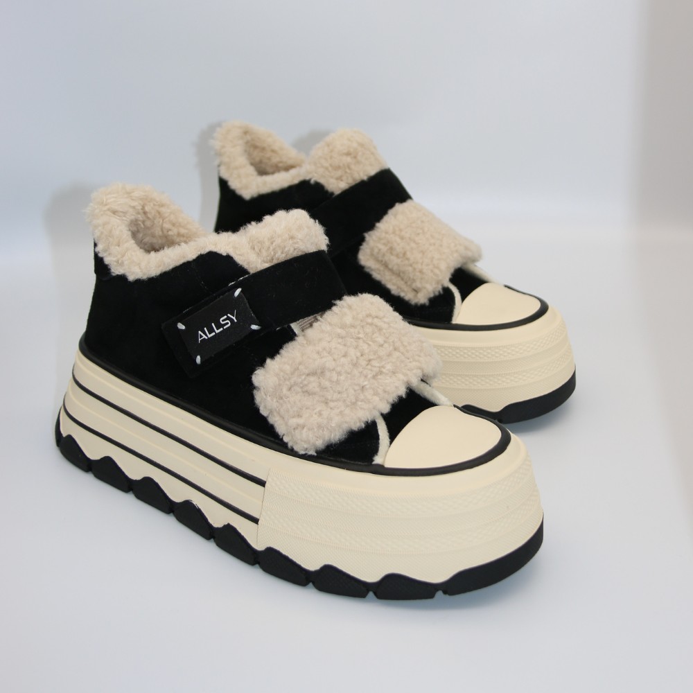 Жіночі чорні черевики Allsy Lonza Glissane 204929 202059 624D150-3 5991 з липучкою