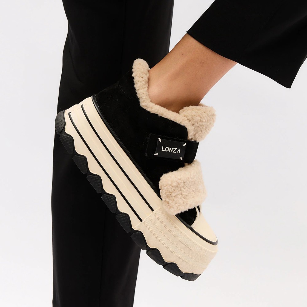 Жіночі чорні черевики Allsy Lonza Glissane 204929 202059 624D150-3 5991 з липучкою