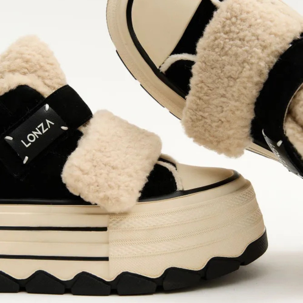 Жіночі чорні черевики Allsy Lonza Glissane 204929 202059 624D150-3 5991 з липучкою