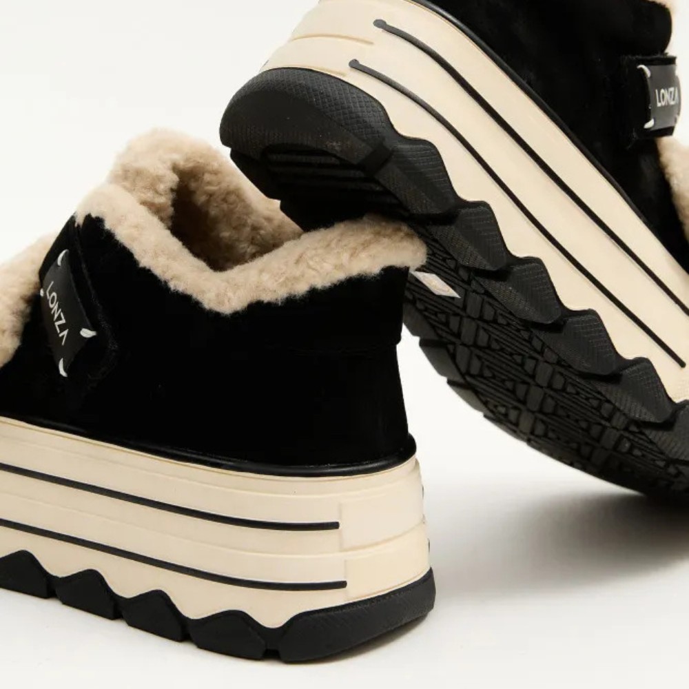 Жіночі чорні черевики Allsy Lonza Glissane 204929 202059 624D150-3 5991 з липучкою