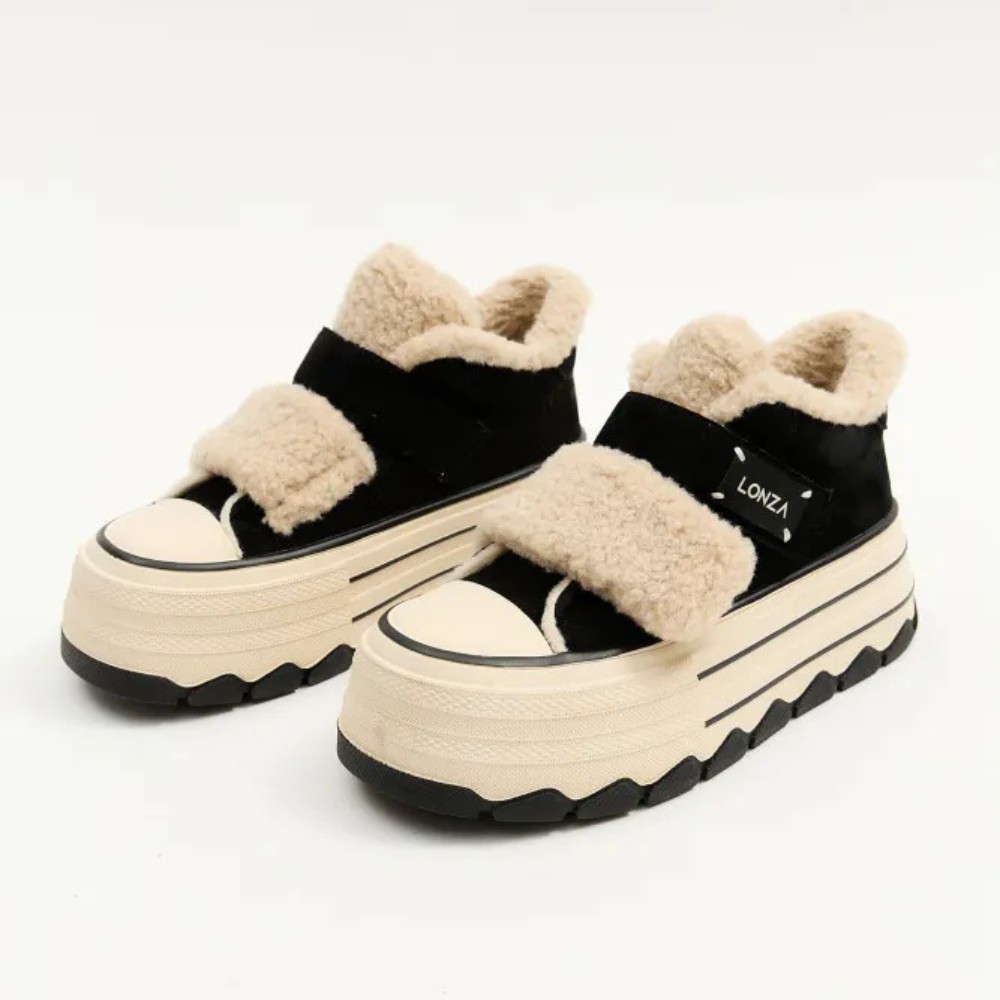 Жіночі чорні черевики Allsy Lonza Glissane 204929 202059 624D150-3 5991 з липучкою