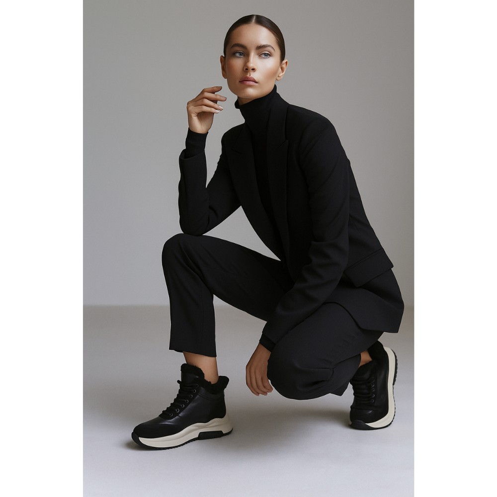 Жіночі зимові черевики Allsy Lonza 204152 Black із натуральної шкіри 5992