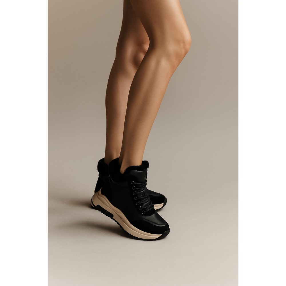 Жіночі зимові черевики Allsy Lonza 204152 Black із натуральної шкіри 5992