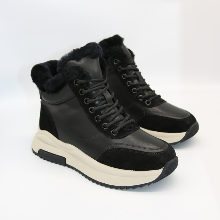 Women’s Winter Boots Allsy Lonza 204152 Black Genuine Leather