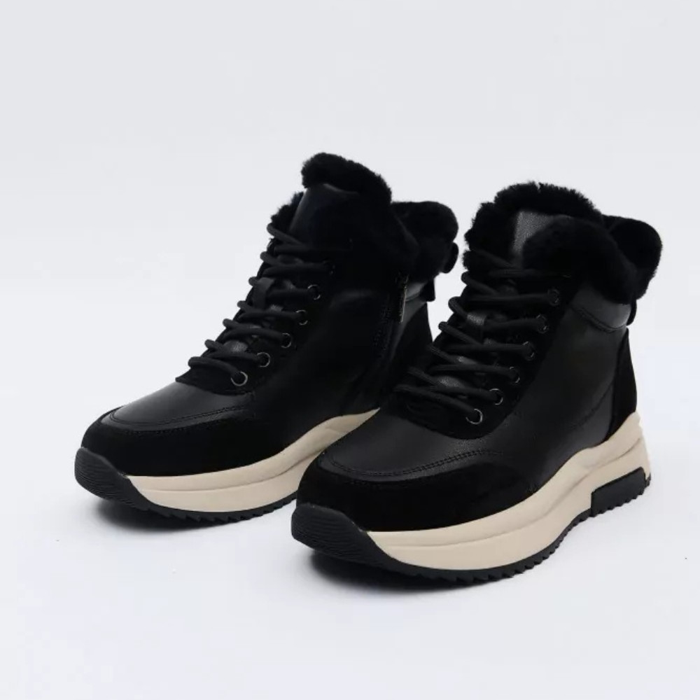 Жіночі зимові черевики Allsy Lonza 204152 Black із натуральної шкіри 5992