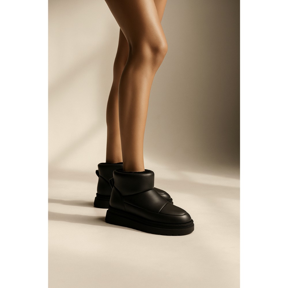 Women’s Leather Winter Boots Allsy Lonza 201656 615-20-1 BLACK 5993