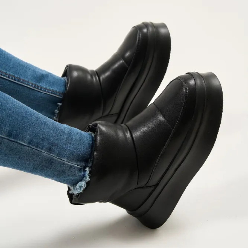 Women’s Leather Winter Boots Allsy Lonza 201656 615-20-1 BLACK 5993