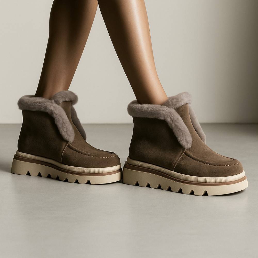 Жіночі сірі замшеві уггі Allsy Lonza 204721 203020 5994