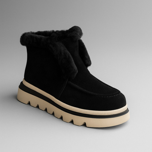 Women's black ugg boots Allsy Lonza 204720-203022-25A46ZM059-1 5995 Black made of genuine suede Women's black ugg boots Allsy Lonza 204720-203022-25A46ZM059-1 5995 Black made of genuine suede