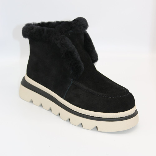 Women's black ugg boots Allsy Lonza 204720-203022-25A46ZM059-1 5995 Black made of genuine suede Women's black ugg boots Allsy Lonza 204720-203022-25A46ZM059-1 5995 Black made of genuine suede