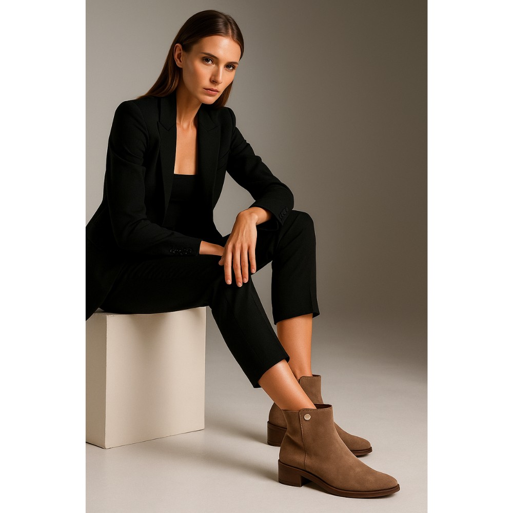 Жіночі демісезонні ботинки Ryłko Relax (Польща) 3GVE8 M PZ5F 230 5997 із натурального велюру