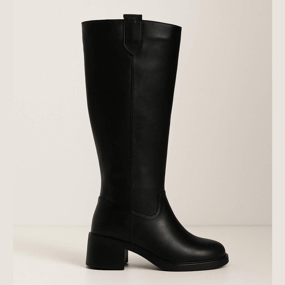 Жіночі чорні шкіряні чоботи Romax Comfort 8191-E 5998 з утепленням